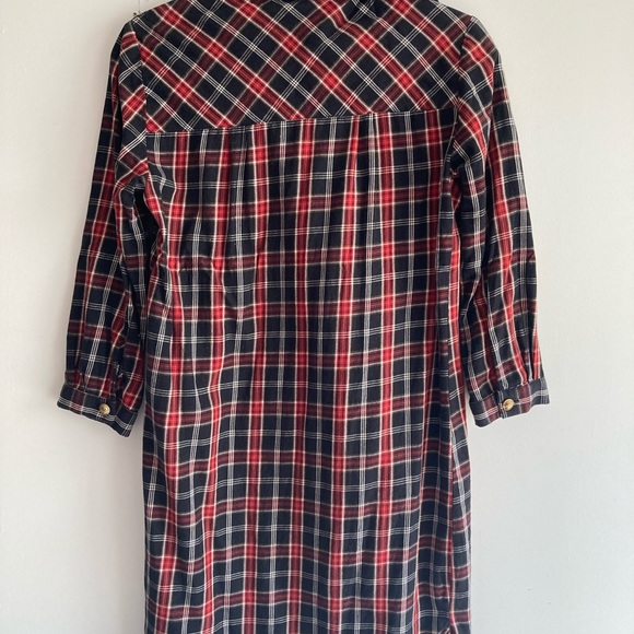 Zara woman button-down plaid shirt dress size X-Small - Picture 3 of 4